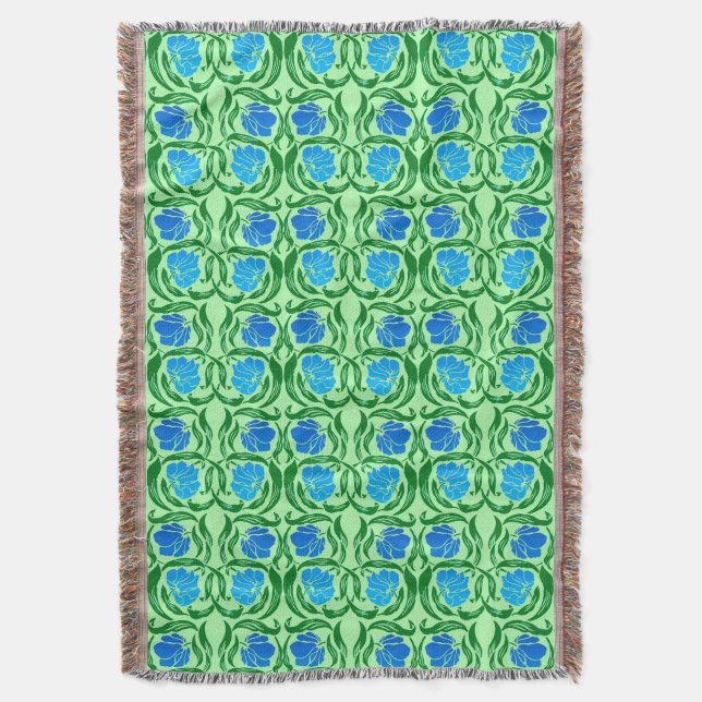 Couverture William Morris Pimpernel, Blue & Lime Green (devant Vertical)