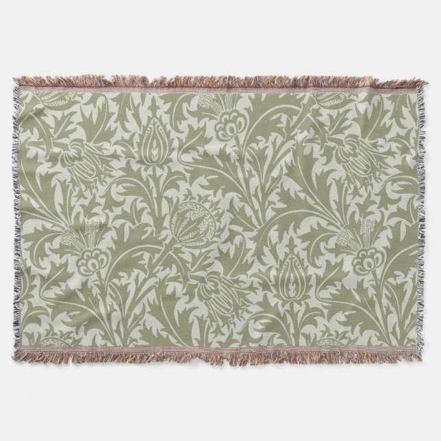 Couverture William Morris Thistle Sage Green Motif (Devant)