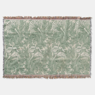 Couverture William Morris Tulip Motif Sage Green