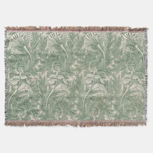 Couverture William Morris Tulip Motif Sage Green (Devant)