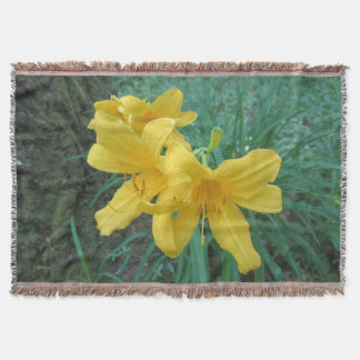 Couverture Yellow Lilies Throw Blanket