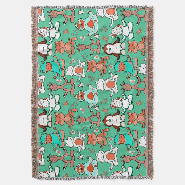 Couverture Yoga pose motif | Yoga sans couture motif 53 (devant Vertical)