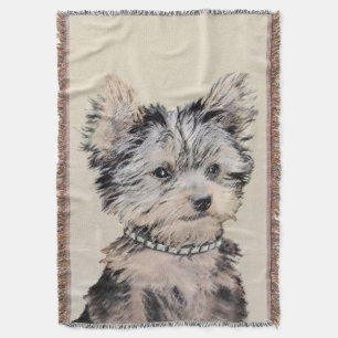 Couverture Yorkshire Terrier Puppy Peinture Chien original