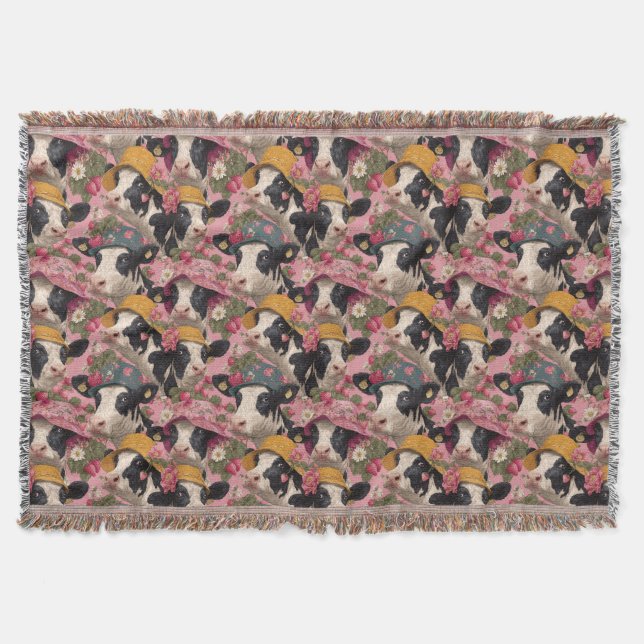 Couverture Young Cows Wearing Spring Hats In Strawberry Field (Devant)