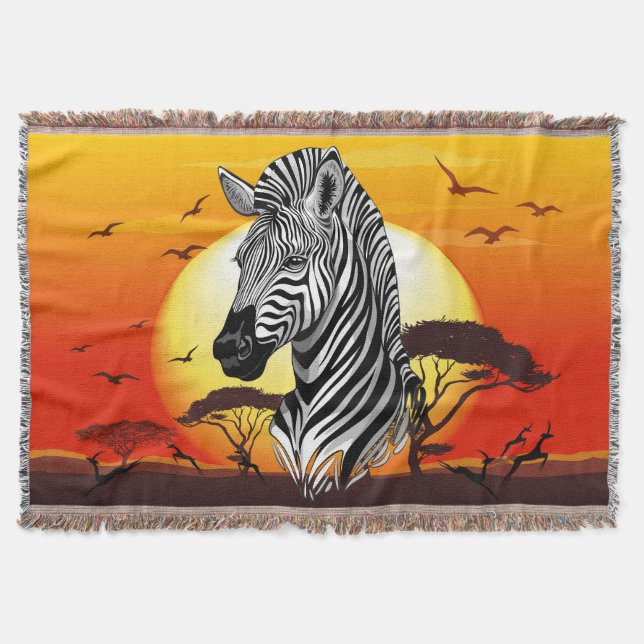 Couverture Zebra African Savanna Wild Animal (Devant)
