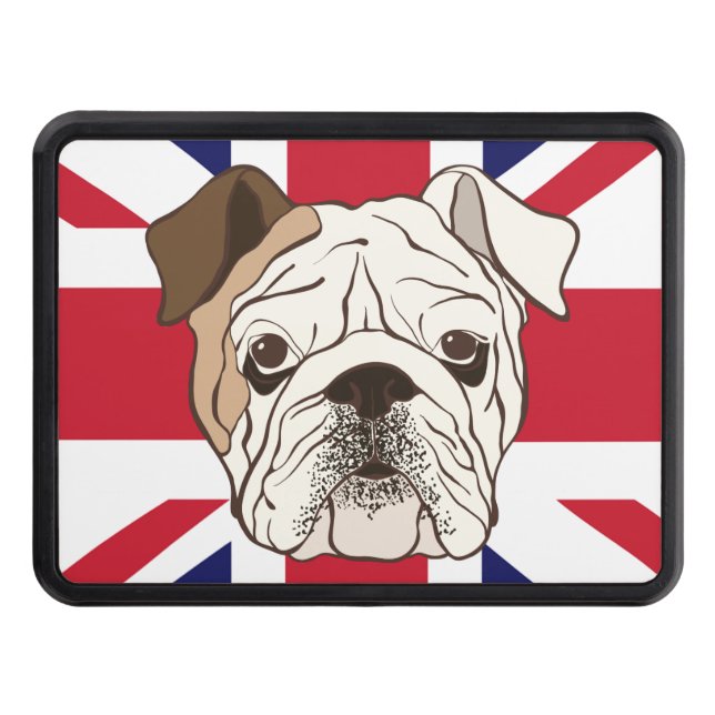 Couvertures D'attelage De Remorque Couverture anglaise de Bulldog et Union Jack Hitch (Devant)