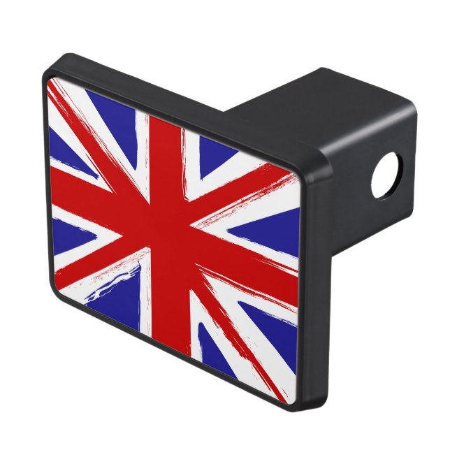 Couvertures D'attelage De Remorque Drapeau britannique d'Union Jack de style grunge (haut Droit)