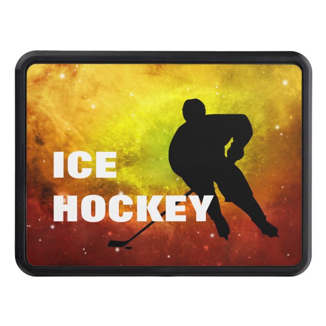 Couvertures D'attelage De Remorque Joueur de hockey sur glace - Remorque Hitch Cover (Devant)