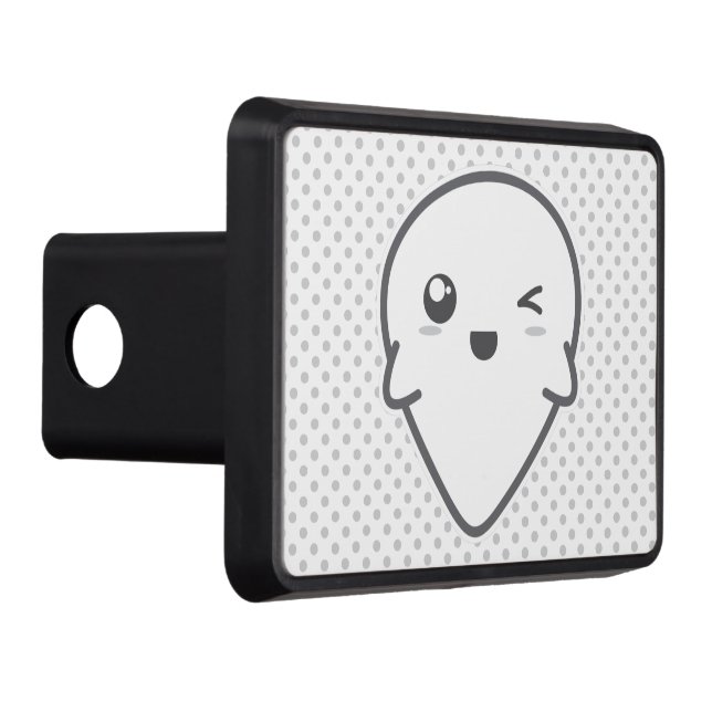 Couvertures D'attelage De Remorque Kawaii Winking Ghost Trailer Hitch Cover (Droite)