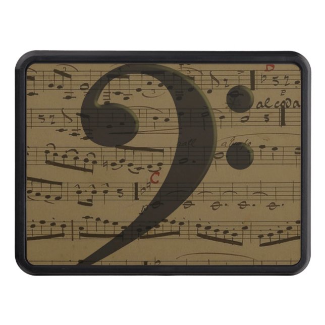 Couvertures D'attelage De Remorque Musical Treble Clef Sheet Musique Classique (Devant)