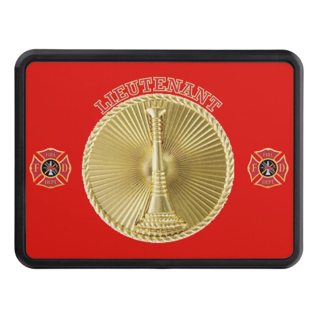 Couvertures D'attelage De Remorque Pompier Lieutenant Medallion Hitch Cover (Devant)