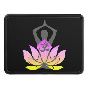 Couvertures D'attelage De Remorque Pose spirituelle de yoga de fleur d'OM Namaste