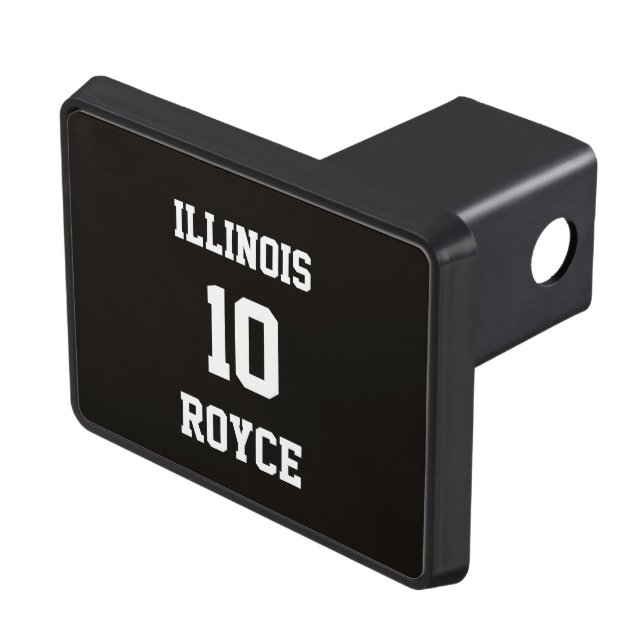 Couvertures D'attelage De Remorque Sports Jersey Personnalisable Smoky Black (haut Droit)