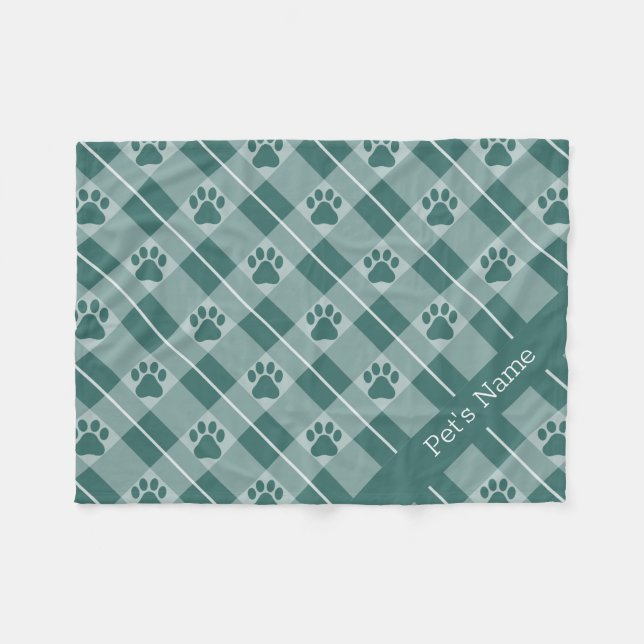 Couvertures de chien Motif Empreinte de patte pers (Devant (Horizontal))
