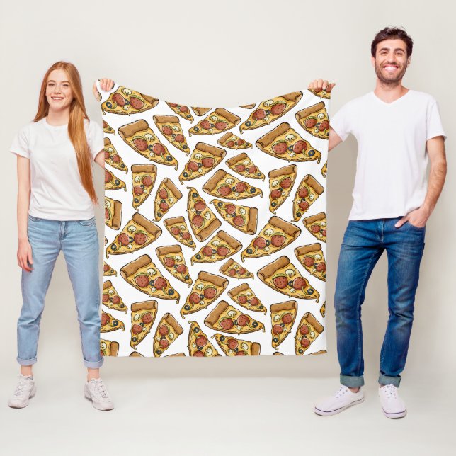 Couvertures d'ouatine de motif de pizza (En situation)