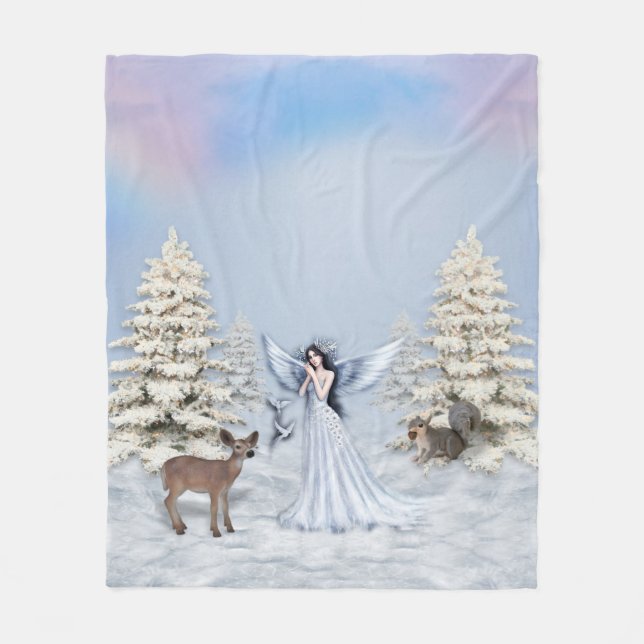 Couvertures d'ouatine de scène d'ange de neige (Devant)