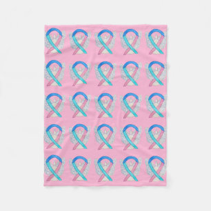 Couvertures en molleton Ruban de sensibilisation a