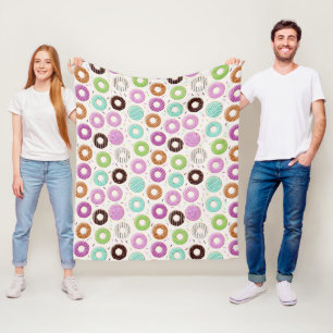 Couvertures en polaire à motif de beignet