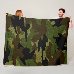 Couvertures faites sur commande militaires vertes