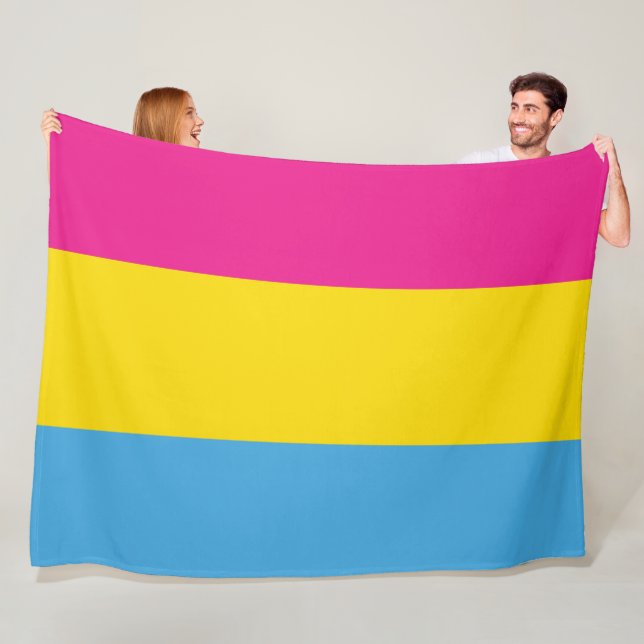 Couvertures Pansexual d'ouatine de drapeau (En situation)