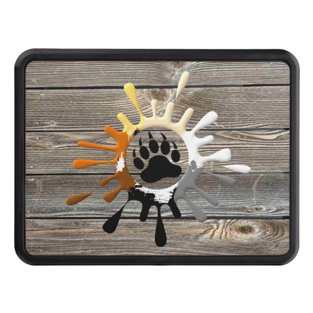 Couvertures Remorque D'attelage Bear Pride Drapeau Splash Bear Paw (Devant)