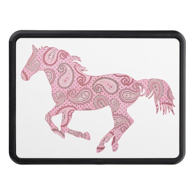 Couvertures Remorque D'attelage Cheval Rose Paisley (Devant)