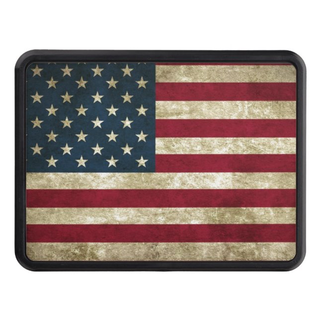 Couvertures Remorque D'attelage Drapeau américain Grunge (Devant)