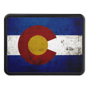 Couvertures Remorque D'attelage Drapeau grunge noir d'état du Colorado