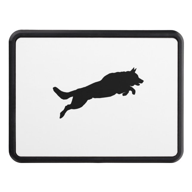 Couvertures Remorque D'attelage Jumping German Shepherd Silhouette (Devant)