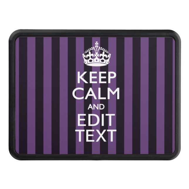 Couvertures Remorque D'attelage KEEP CALM PERSONNALISÉ ET Éditer le texte violet (Devant)
