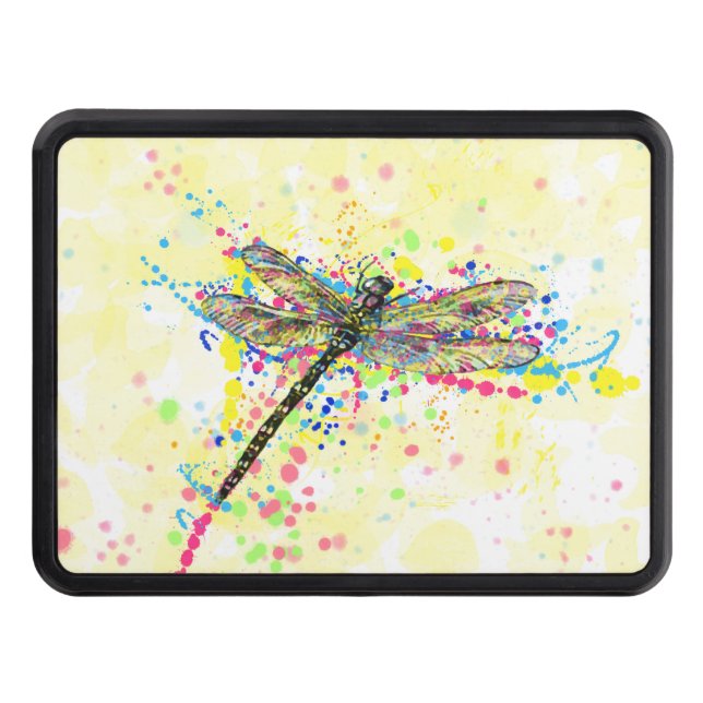 Couvertures Remorque D'attelage Mouche dragonfly à l'aquarelle tendance mignonne (Devant)