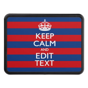 Couvertures Remorque D'attelage Personalisé KEEP CALM Your Text on Stripes