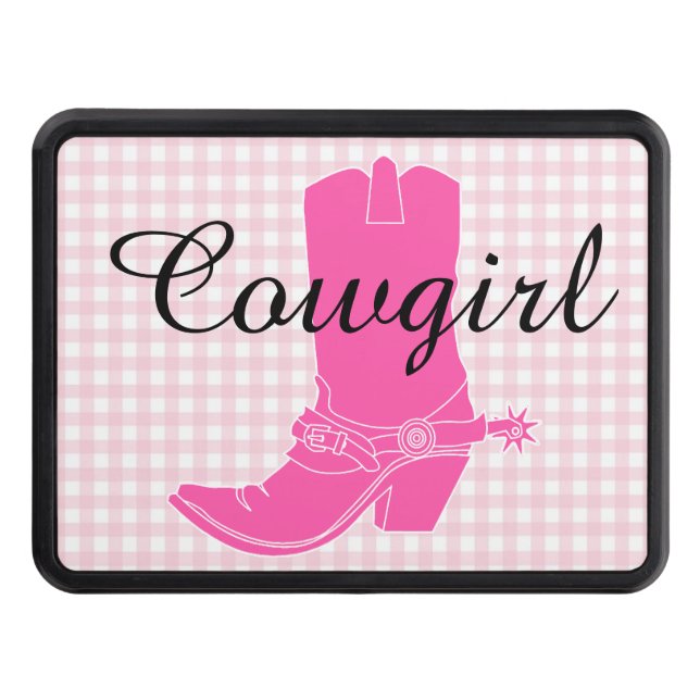 Couvertures Remorque D'attelage Pink Cowgirl Trailer Hitch couvercle (Devant)