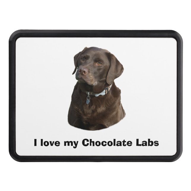Couvertures Remorque D'attelage Portrait de photo de chien de Labrador de chocolat (Devant)