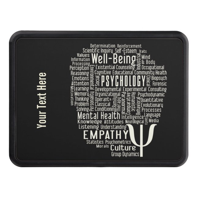 Couvertures Remorque D'attelage PSYCHOLOGIE Word Cloud couverture de hachage perso (Devant)
