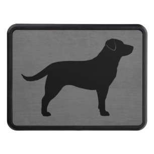 Couvertures Remorque D'attelage Silhouette noire de labrador retriever