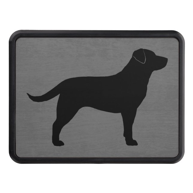 Couvertures Remorque D'attelage Silhouette noire de labrador retriever (Devant)
