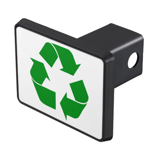 Couvertures Remorque D'attelage Symbole de recyclage - Vert (haut Droit)