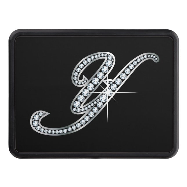 Couvertures Remorque D'attelage Y Faux-"Diamond Bling" Trailer Hitch Cover (Devant)