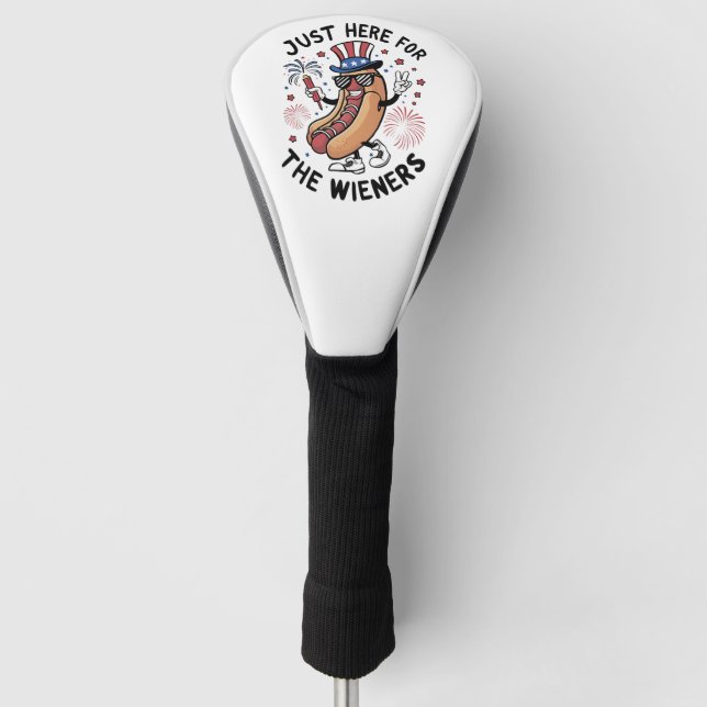 Couvre-club De Golf 4 juillet Wieners USA Drapeau américain Patriotiqu (Devant)