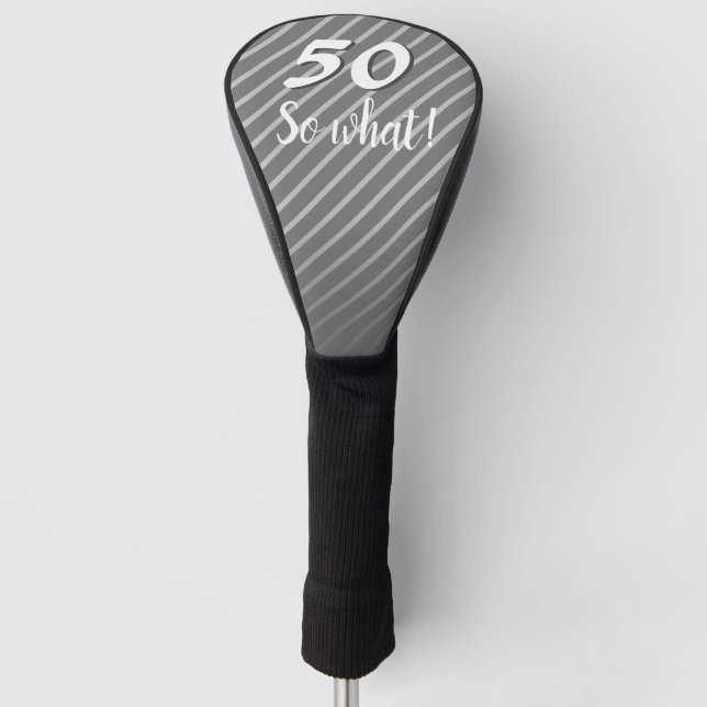 Couvre-club De Golf 50e donc quel élégant gris moderne 50e anniversair (Devant)