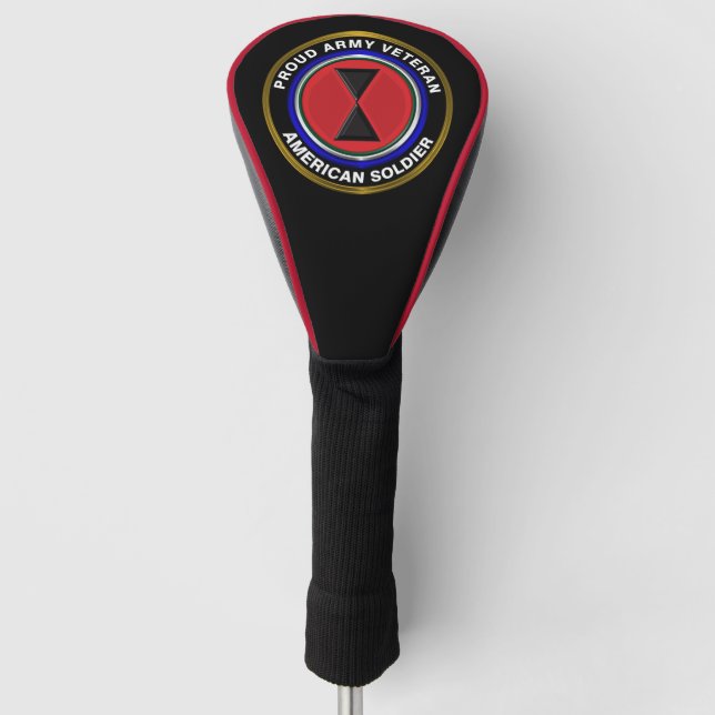 Couvre-club De Golf 7e division d'infanterie "Bayonet Division" Ancien (Devant)