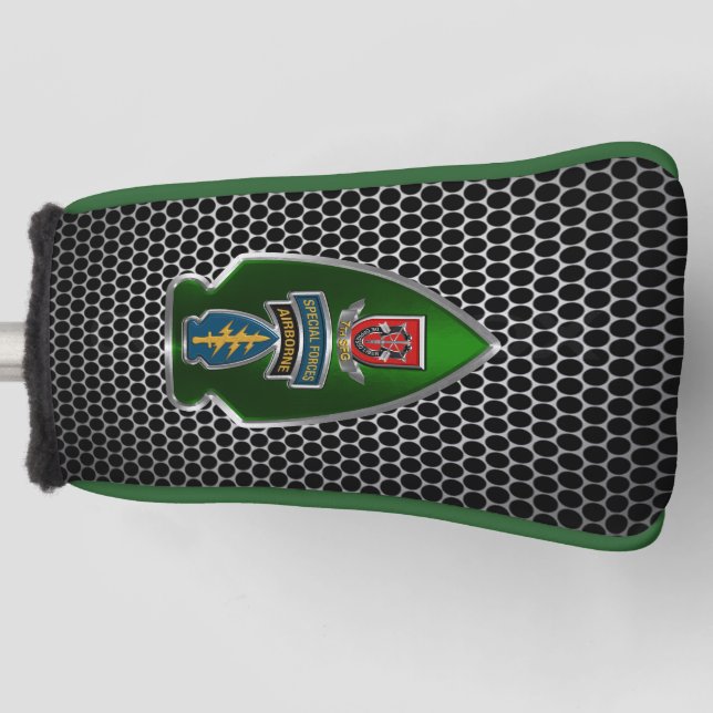 Couvre-club De Golf 7e Groupe des forces spéciales (aéroporté) Arrowhe (Devant)