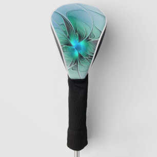 Couvre-club De Golf Abstrait De Bleu, Art Fractal Moderne