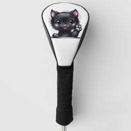Couvre-club De Golf Adorable Kawaii Chat noir