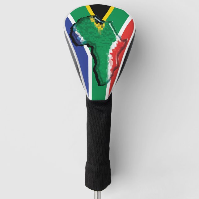 Couvre-club De Golf Afrique sur le drapeau sud-africain (Devant)