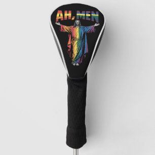 Couvre-club De Golf Ah Men Funny LGBT Gay pride Jesus Christian