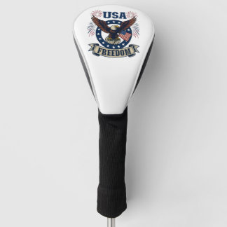 Couvre-club De Golf Aigle américain patriotique USA Liberté