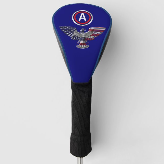 Couvre-club De Golf Aigle de 3e armée avec patchs (Devant)