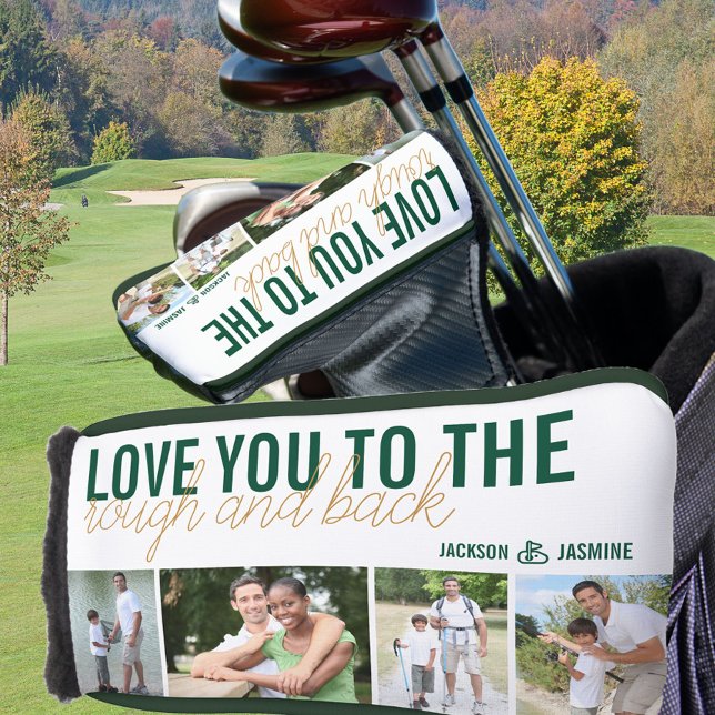 Couvre-club De Golf Aimez-vous à Rough and Back 4 Photo Green Gold (Créateur téléchargé)